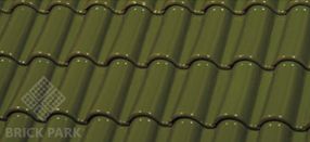 Черепица La Escandella Mixed 'S' Roof Tile Small GLAZED Olive Green