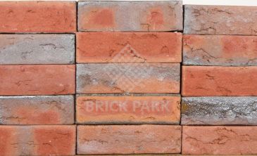 Verblender Rustik handform rot-blau-bunt geflammt