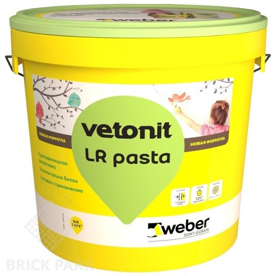 Шпатлевка суперфинишная Weber.Vetonit LR Pasta 5кг