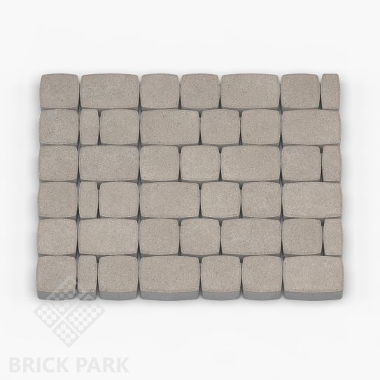 Тротуарная плитка Каменный век Классико Stone Base Коричнево-оранжевый 172×115×60