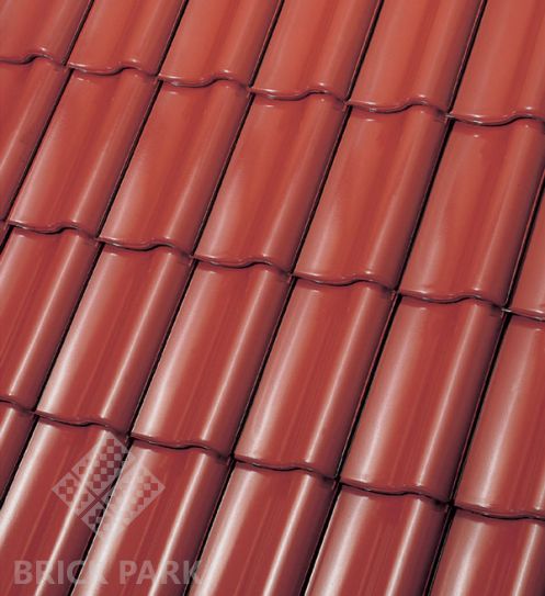Керамическая черепица Roben BORNHOLM Kastanienbraun, glanz-engobe (Каштановый, глянцевый ангоб)