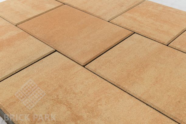 Бетонная брусчатка БРАЕР Триада Color Mix Тип28/ Сахара 600x300x60