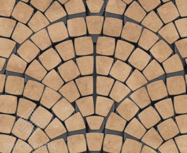 Тротуарная плитка Каменный век Классико Ориджинал Color Mix Оранжево-белый 115×115×60