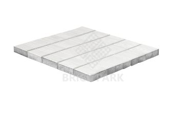 Бетонная брусчатка БРАЕР Прямоугольник Белый 200x100x40