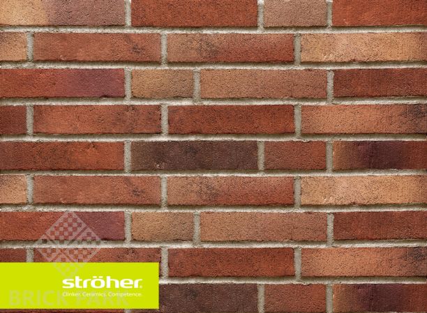 Клинкерная плитка Stroeher Handstrich 392 rotrost с затиркой шва