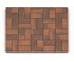 Тротуарная плитка Каменный век Кирпичик Stone Base Коричнево-оранжевый 200×100×60