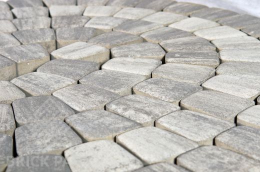 Бетонная брусчатка БРАЕР Классико круговая Color Mix Тип 7 / Туман