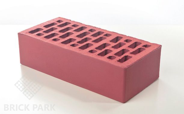 Кирпич BRAER светло бордовый гладкий NF