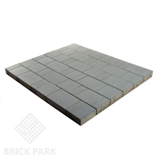 Бетонная брусчатка БРАЕР  Старый город Ландхаус серый 160x160x80