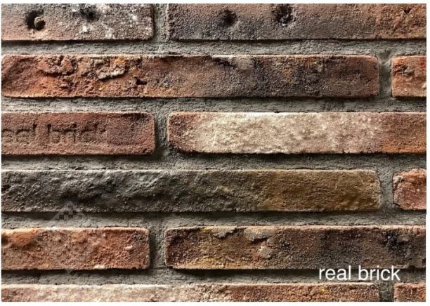 Кирпич ручной формовки Real Brick КР/0,5 ПФ Ригель 2 угловой antic RB 04 antic глина античная 