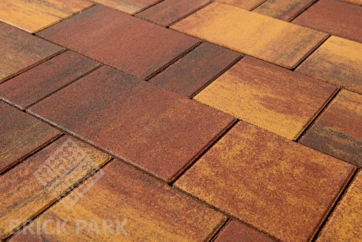 Бетонная брусчатка БРАЕР Старый город Ландхаус Color Mix Тип 3 / Мальва 80x160x60