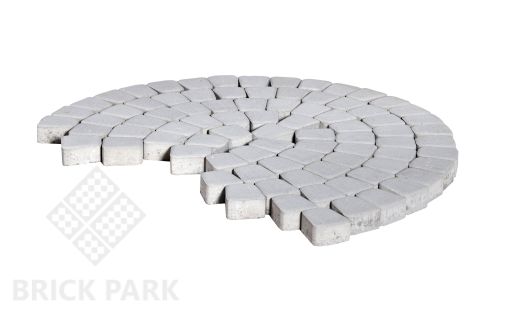 Бетонная брусчатка БРАЕР Классико круговая серебристый