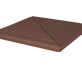 Клинкерная ступень угловая веницианская рифленая KING KLINKER Коричневый натура (03), 330x330x14 мм