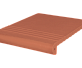 Клинкерная ступень античная рифленая KING KLINKER Рубиновый красный (01), 330x245x16 мм
