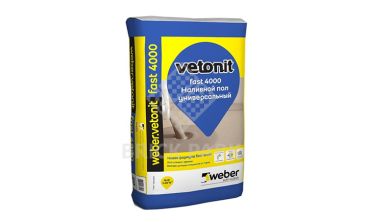 Пол наливной Weber.Vetonit fast 4000 универсальный 20 кг, фото Пол наливной Weber.Vetonit fast 4000 универсальный 20 кг, фото