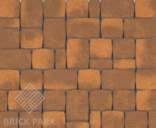 Тротуарная плитка Каменный век Классико Color Mix Коричнево-оранжевый 57×115×60