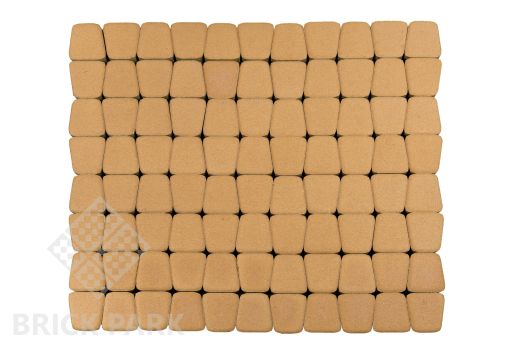 Бетонная брусчатка БРАЕР Классико круговая медовый