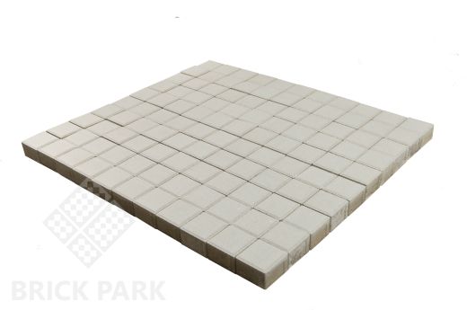 Бетонная брусчатка БРАЕР Лувр Белый 100x100x60