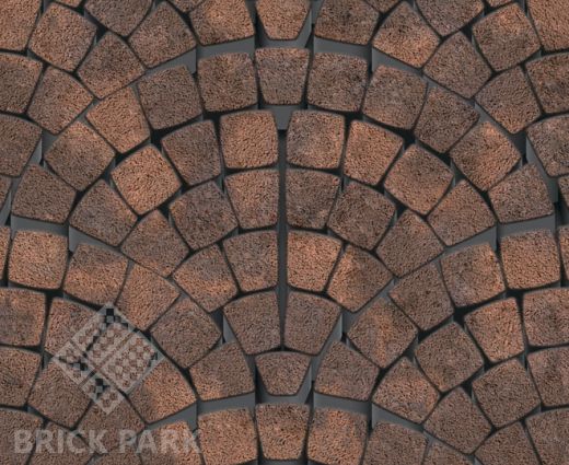 Тротуарная плитка Каменный век Классико Ориджинал Stone Base Коричнево-оранжевый 110(72,8)×115×60