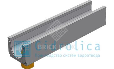 BGU Универсальный лоток DN150, № 5-0, с вертикальным водосливом, без уклона