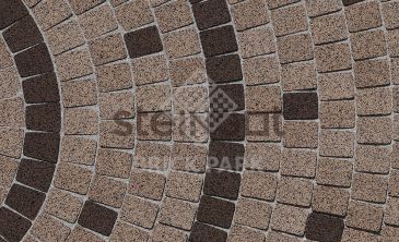 Тротуарная плитка Классика Арко Кофейный гранит (Bruno) 60 мм