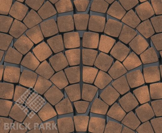 Тротуарная плитка Каменный век Классико Ориджинал Color Mix Коричнево-оранжевый 115×115×60