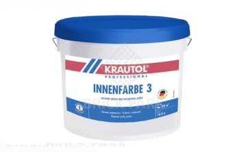 Краска водно-дисперсионная для внутренних работ Krautol Innenfarbe 3 / Инненфарбе 3 База 1 10 л