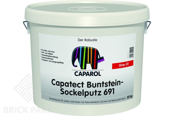 Caparol Capatect Buntstein-Sockelputz 691 везувий, серый