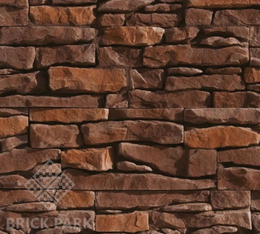 Искусственный камень Идеальный камень Альпийский пласт 5 красно-коричневый