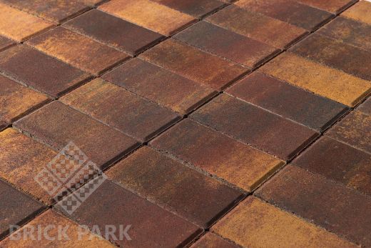 Бетонная брусчатка БРАЕР Прямоугольник Color Mix Мальва Т3