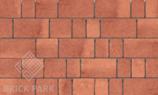 Тротуарная плитка Каменный век Старый город Color Mix Вишнево-оранжевый 100×160×60