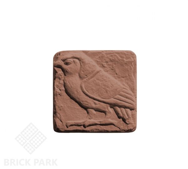 Декоративная вставка Идеальный камень "Птицы" №4 коричневый