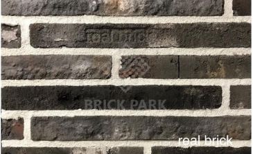 Кирпич ручной формовки Real Brick КР/0,5 ПФ Ригель 2 угловой antic RB 13 antic глина античная графитовая