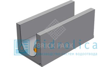BGU-XL Универсальный лоток DN300, № 0, с вертикальным водосливом, без уклона