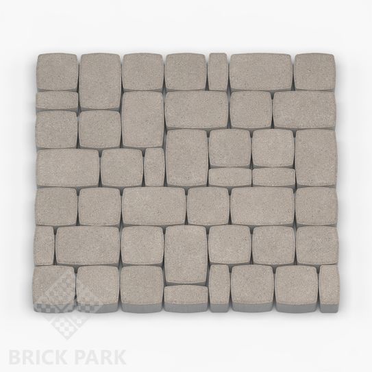 Тротуарная плитка Каменный век Классико Color Mix Вишнево-оранжевый 172×115×60