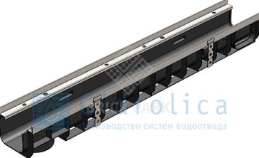 Лоток водоотводный Gidrolica Super ЛВ -10.14,5.12 - пластиковый, кл. Е600
