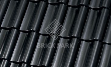 Керамическая черепица Roben LIMBURG Schwarz-matt, glasur (Черный матовый,глазурь)