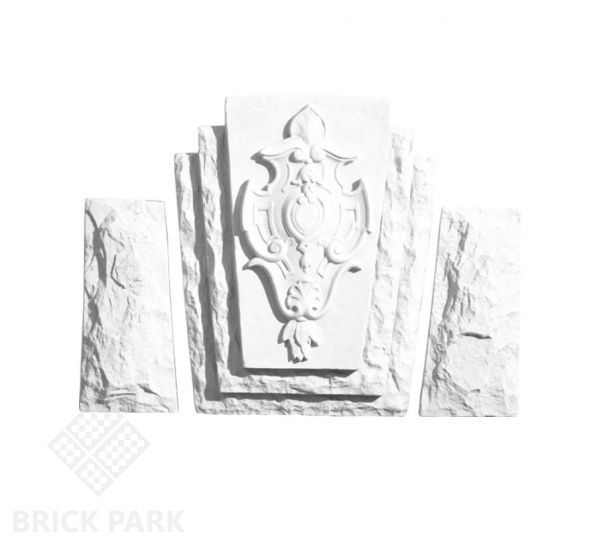 Фасадный замковый камень Идеальный камень №1 белый