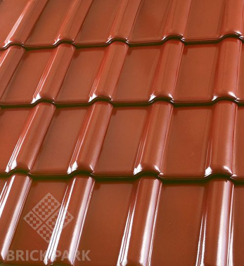 Керамическая черепица Roben PIEMONT Kastanienbraun, glanz-engobe (Каштановый, глянцевый ангоб)