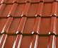 Керамическая черепица Roben PIEMONT Kastanienbraun, glanz-engobe (Каштановый, глянцевый ангоб)