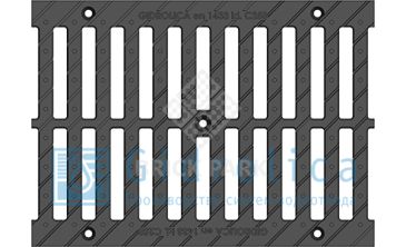 Решетка водоприемная Gidrolica Standart РВ -30.37.50 - щелевая чугунная ВЧ, кл. С250