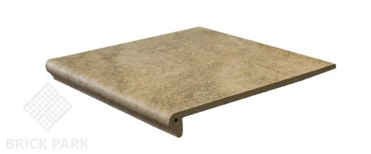 Клинкерная ступень кантик Модерн угловая Interbau Abell 320x320x9,5 Ocker Желто бежевый 270