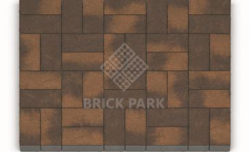 Тротуарная плитка Каменный век Кирпичик Color Mix Желто-коричневый 200×100×60