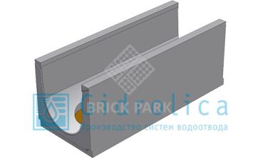 BGU Универсальный лоток DN300, № 10-0, с вертикальным водосливом,без уклона