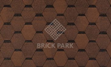 Мягкая кровля TEGOLA Смальто коричневый 100x33,7