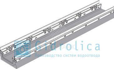 BGF-Z Мелкосидящий лоток DN100, с оцинкованной насадкой, h 100, без уклона