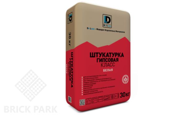 Штукатурка гипсовая De Luxe КЛАСС БЕЛАЯ МН