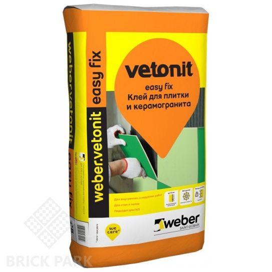 Клей для плитки и керамогранита Weber.Vetonit Easy Fix 25 кг