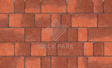 Тротуарная плитка Каменный век Старый город Stone Base Желто-красный 100×160×60
