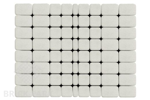 Бетонная брусчатка БРАЕР Классико белый 115x115x60